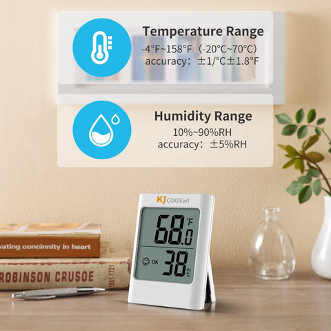KJCOOSWI humidity gauge portable design for any room.