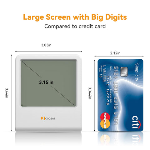 KJCOOSWI LCD display provides clear temperature readings from any angle.