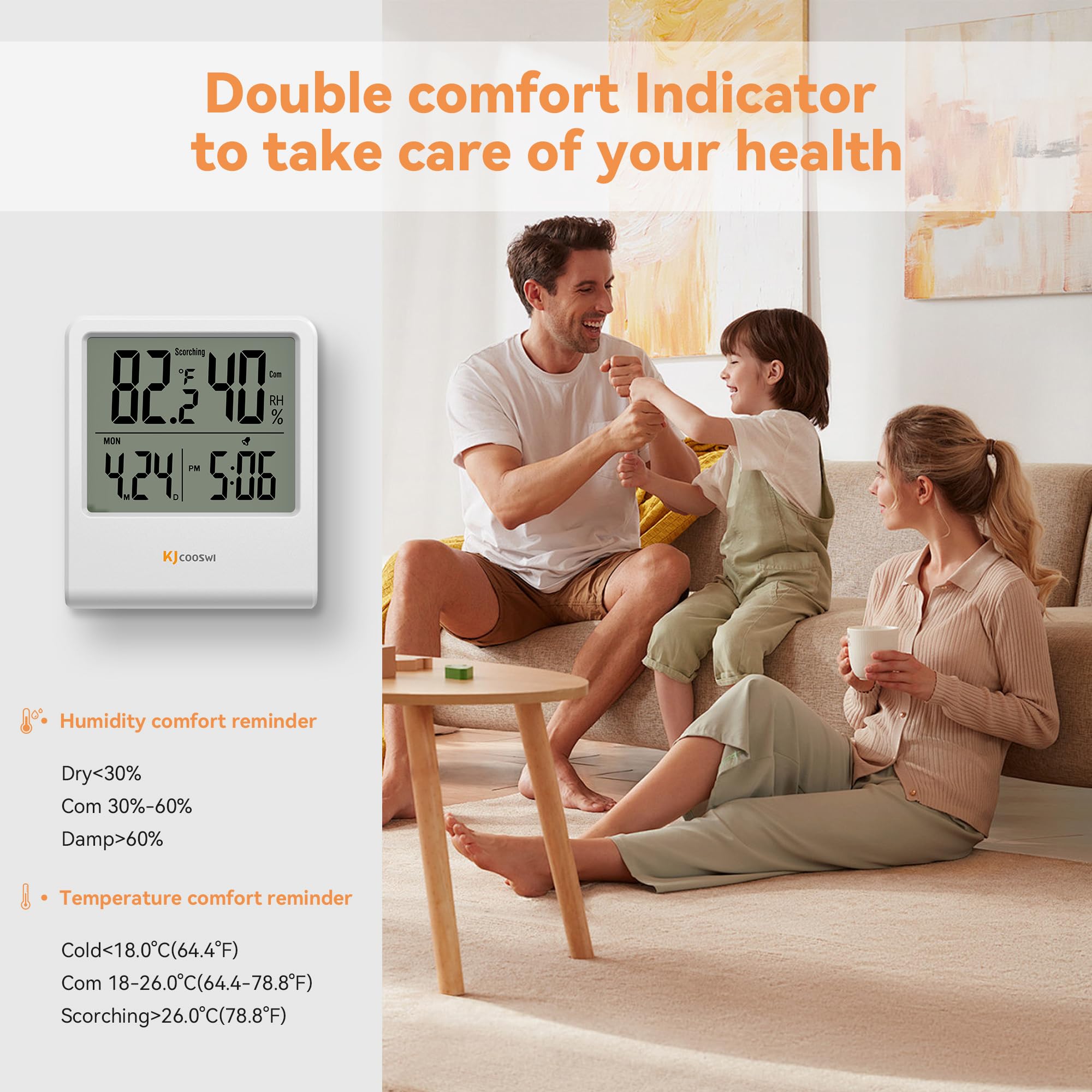 KJCOOSWI time and date display aids daily planning.