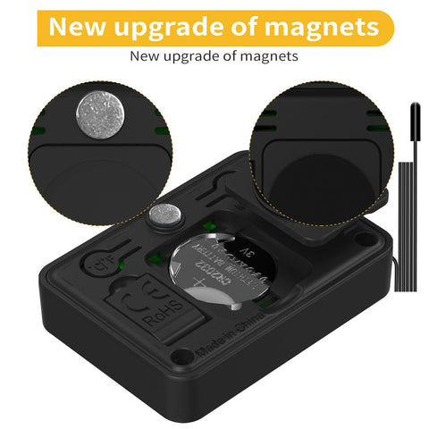 KJCOOSWI magnetic back enables easy mounting on metal surfaces.