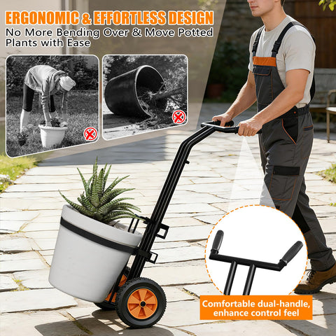 KJX plant caddy strap secures pots during transport to prevent shifting