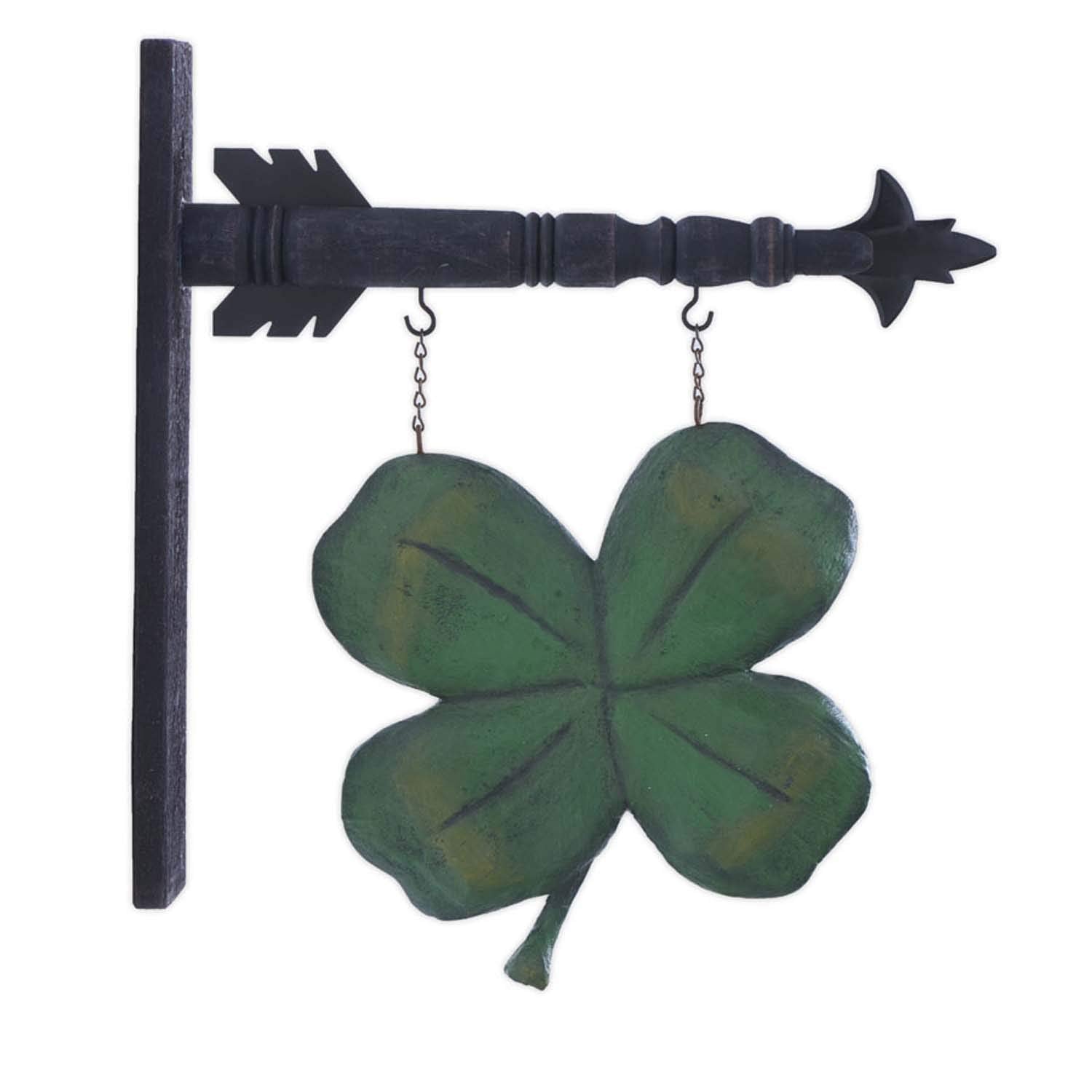 K&K Interiors Four Leaf Clover Arrow Replacement hanging decor for indoor or covered outdoor spaces