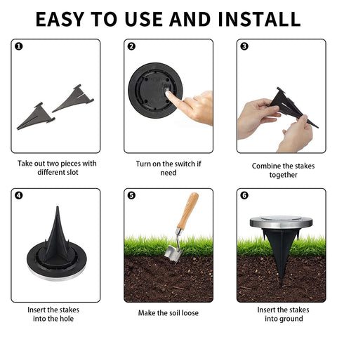 KK magsun 6-set pack stakes maintain solar lights with long-term durability.