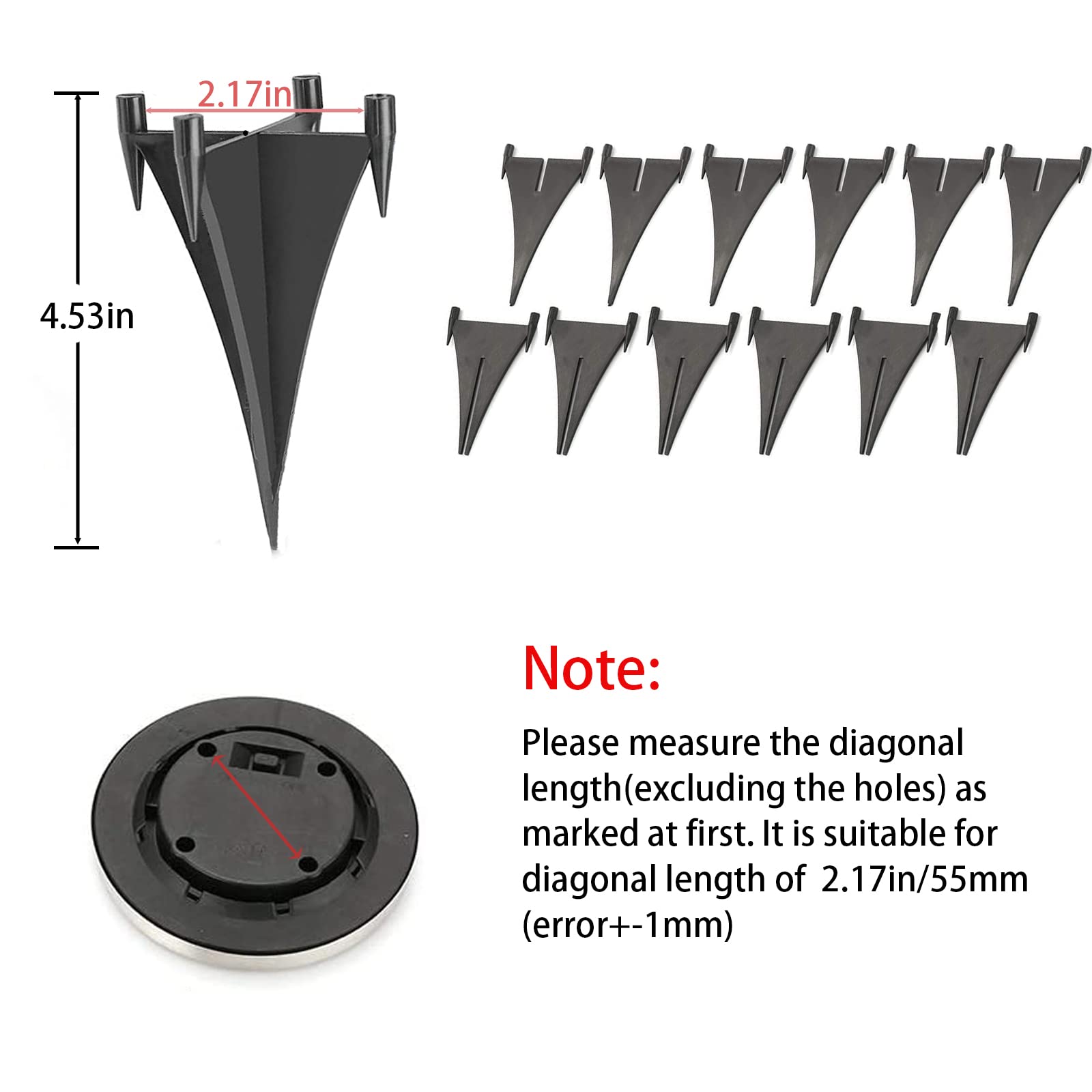 KK magsun reinforced ABS plastic stakes ensure weatherproof stability for yard lights.