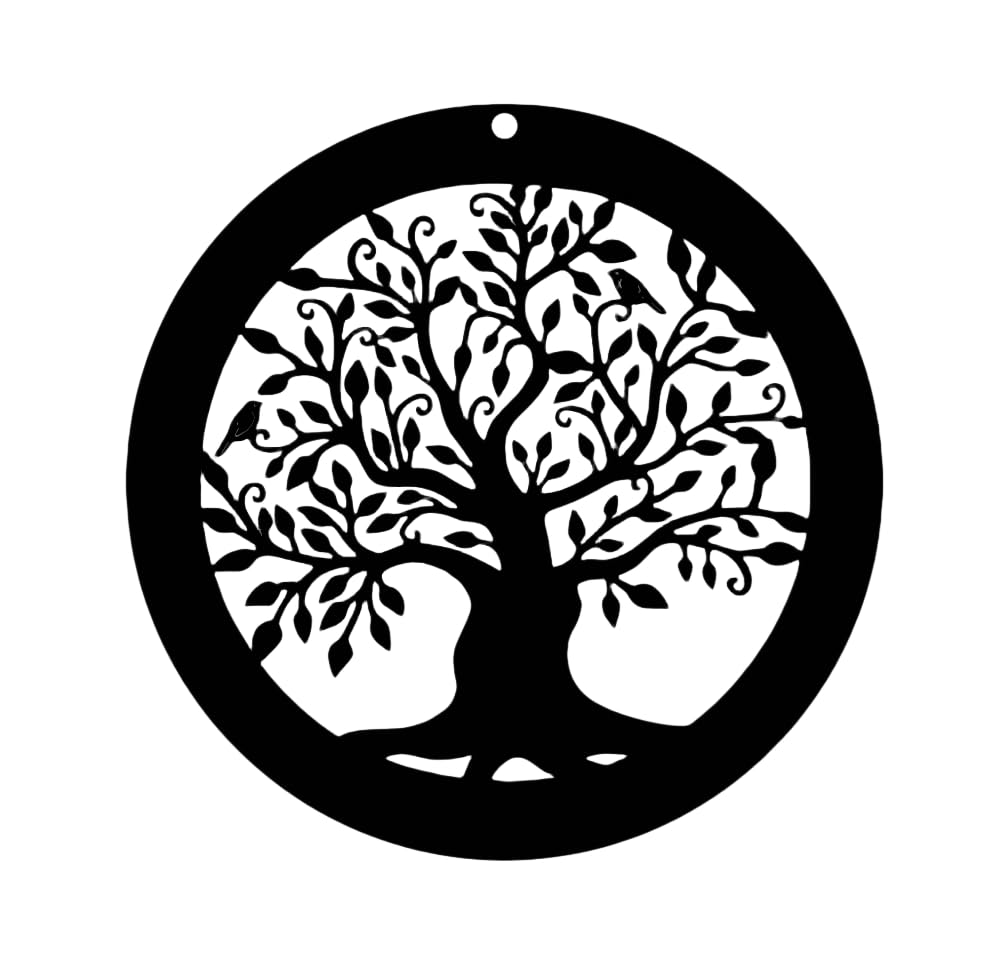 KK Magsun replacement wind catcher in black tree design for outdoor wind chimes