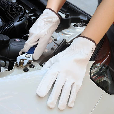 KKOYING gloves reveal soft, flexible goatskin for comfortable gardening sessions.