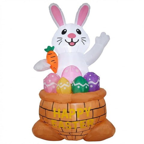 KKZACONL bunny inflatable display perfect for patio or backyard party.