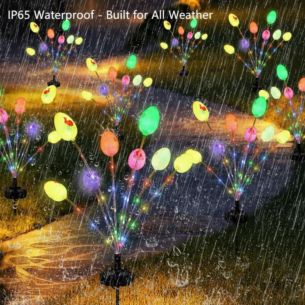 KKZACONL IP65-rated lights withstand rain for year-round yard decorations.