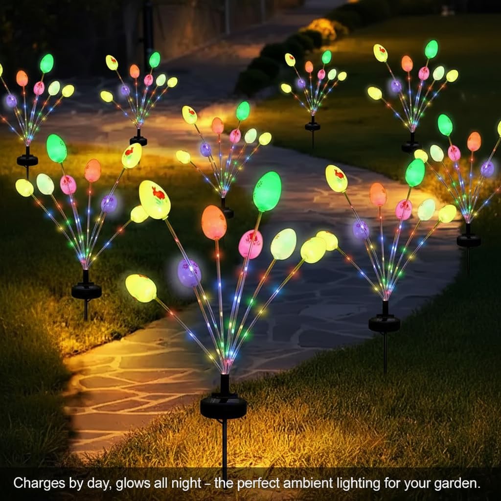 KKZACONL multicolor LEDs create festive spring ambiance along walkways.