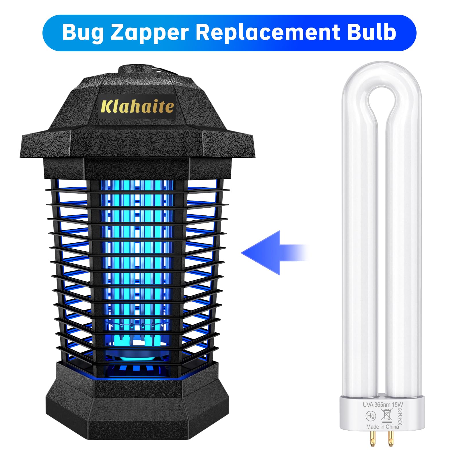 4-pin U-shaped twin tube design for outdoor pest control.