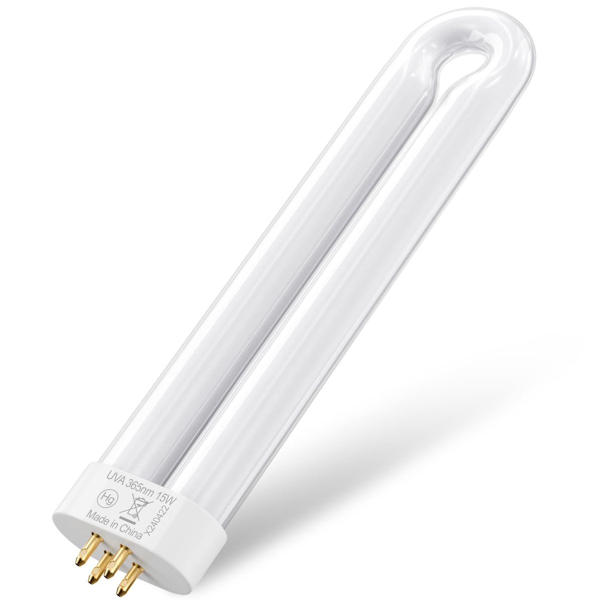 Klahaite 15W bug zapper bulb glows outdoors to attract flying insects.
