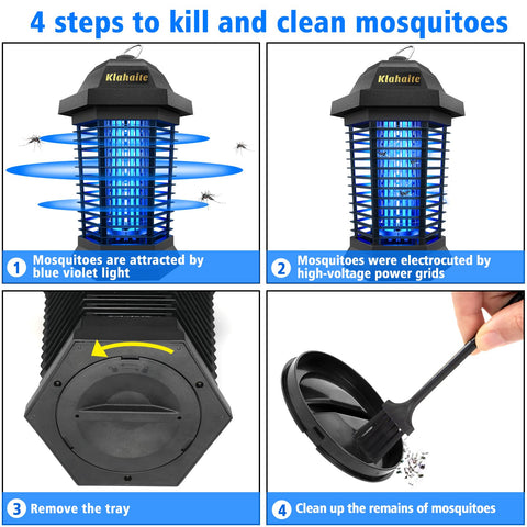 Klahaite bug zapper outdoor replaceable bulb for long-term use