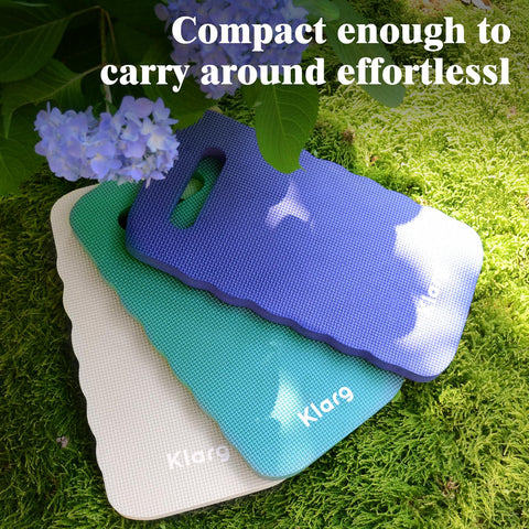 Klarg kneeling pad in a cleaning scene protects knees on hard floors