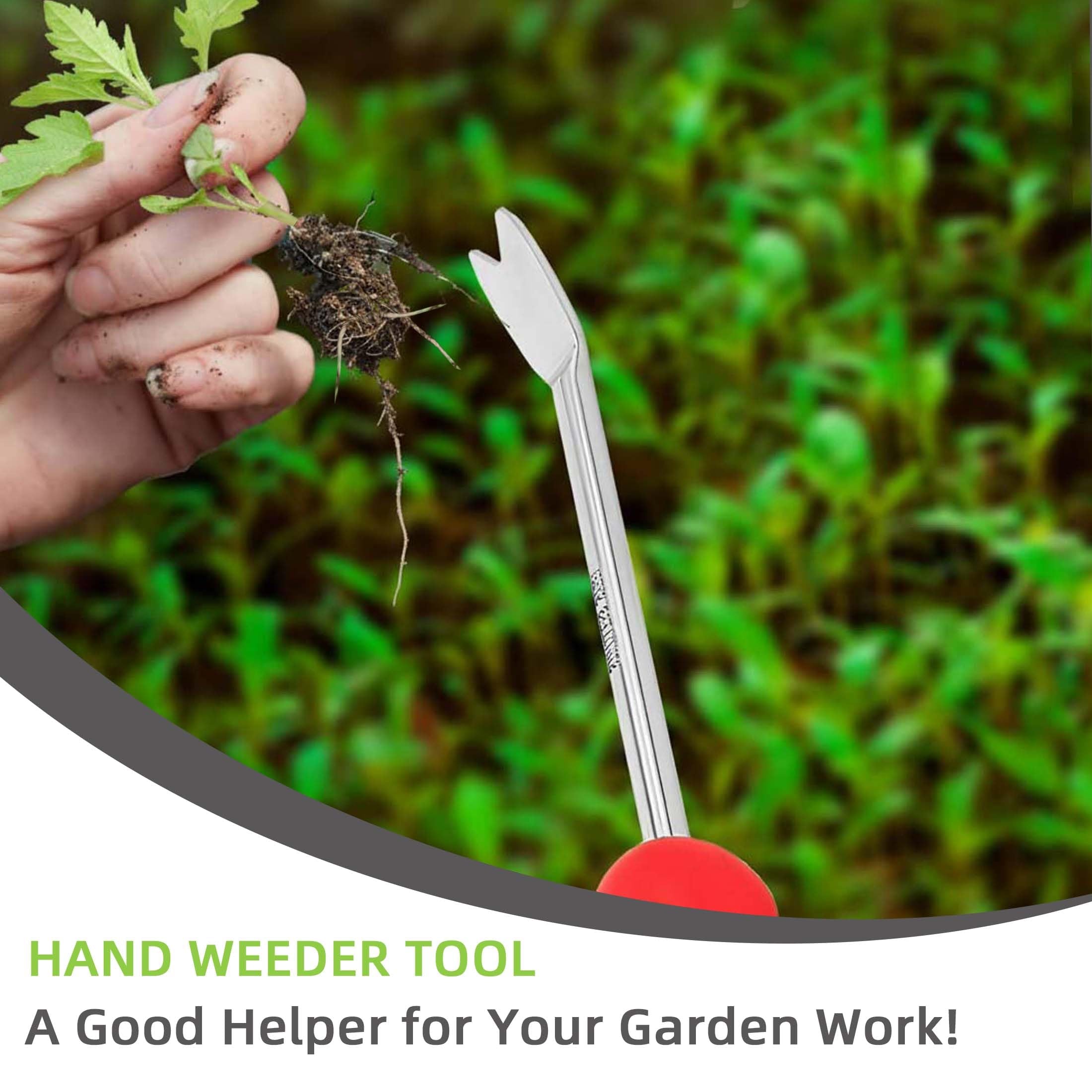 KLDOLLAR ergonomic soft-handle weed remover reduces hand fatigue during garden tasks