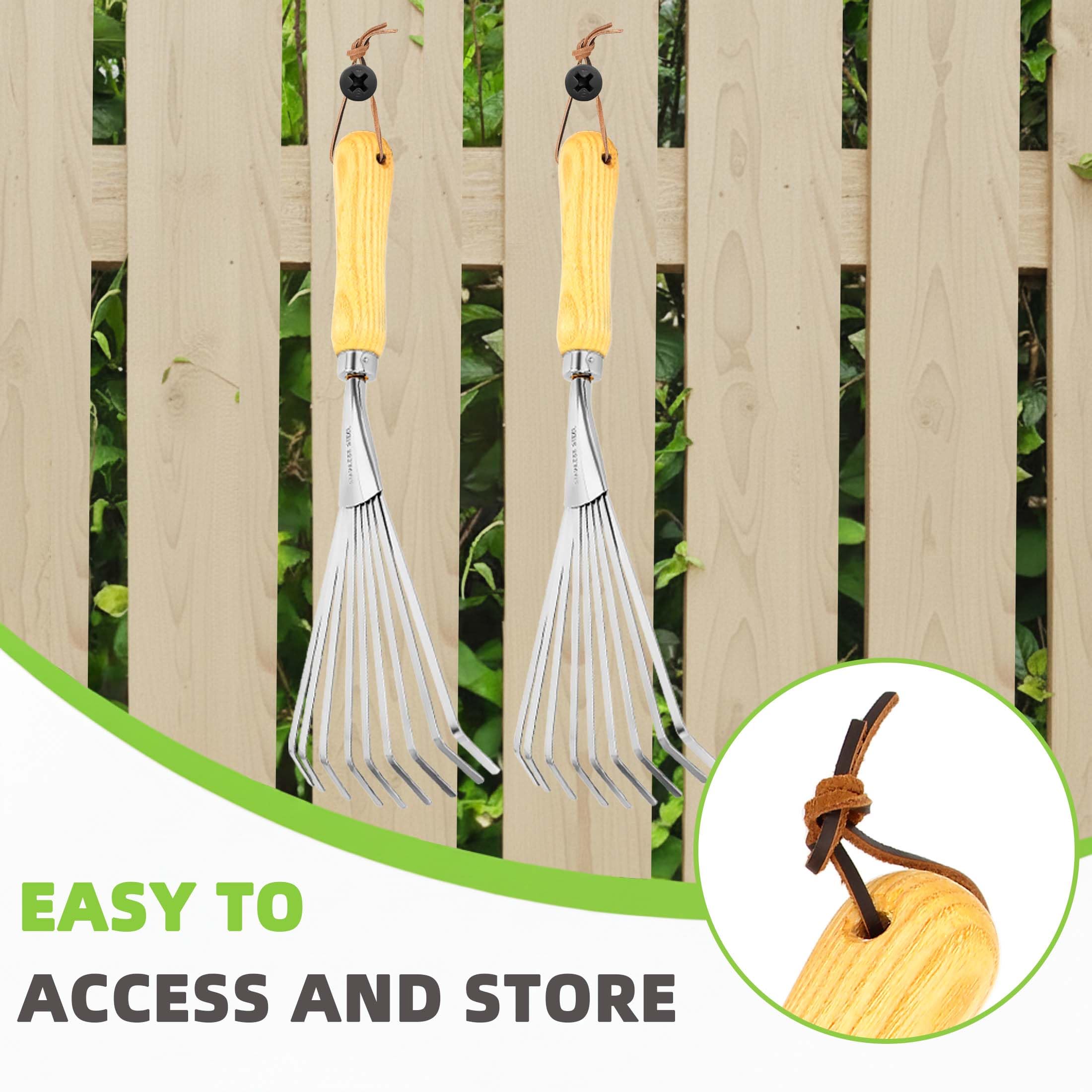 KLDOLLAR garden-bed rake suited for flower beds and yard sweeping.