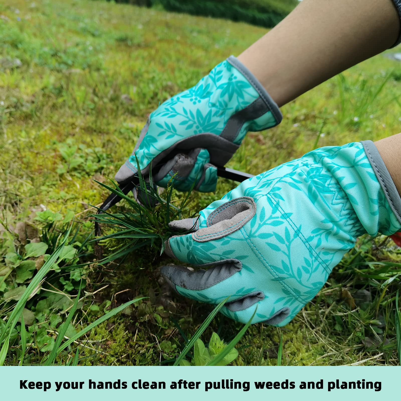 KLDOLLAR touchscreen garden gloves allow phone use while gardening.