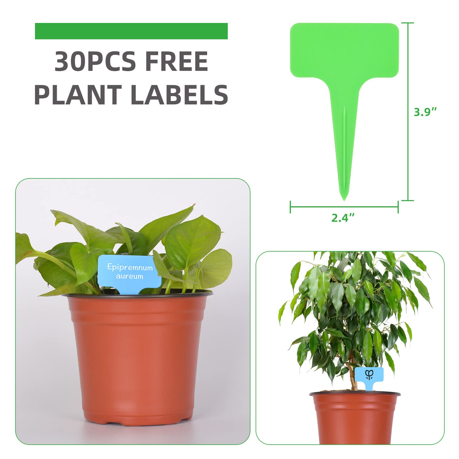 Kleeblatt plant labels 30 pcs used to organize seedling varieties.