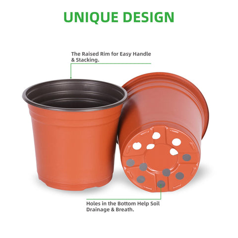 Kleeblatt plastic pot inside close up highlighting flexible yet durable material.