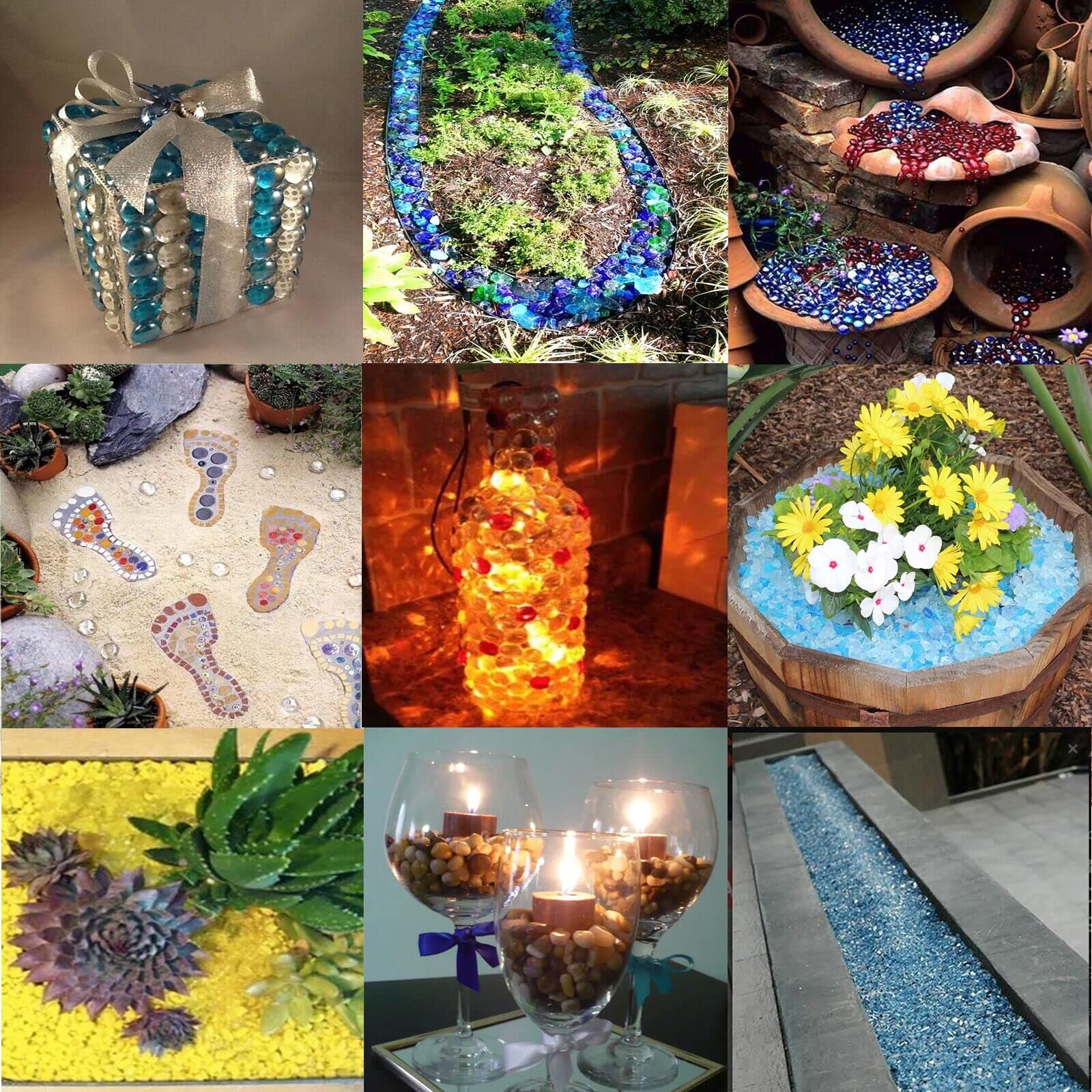 Kleuete Pacific Blue recycled glass fire glass for eco friendly ambiance.
