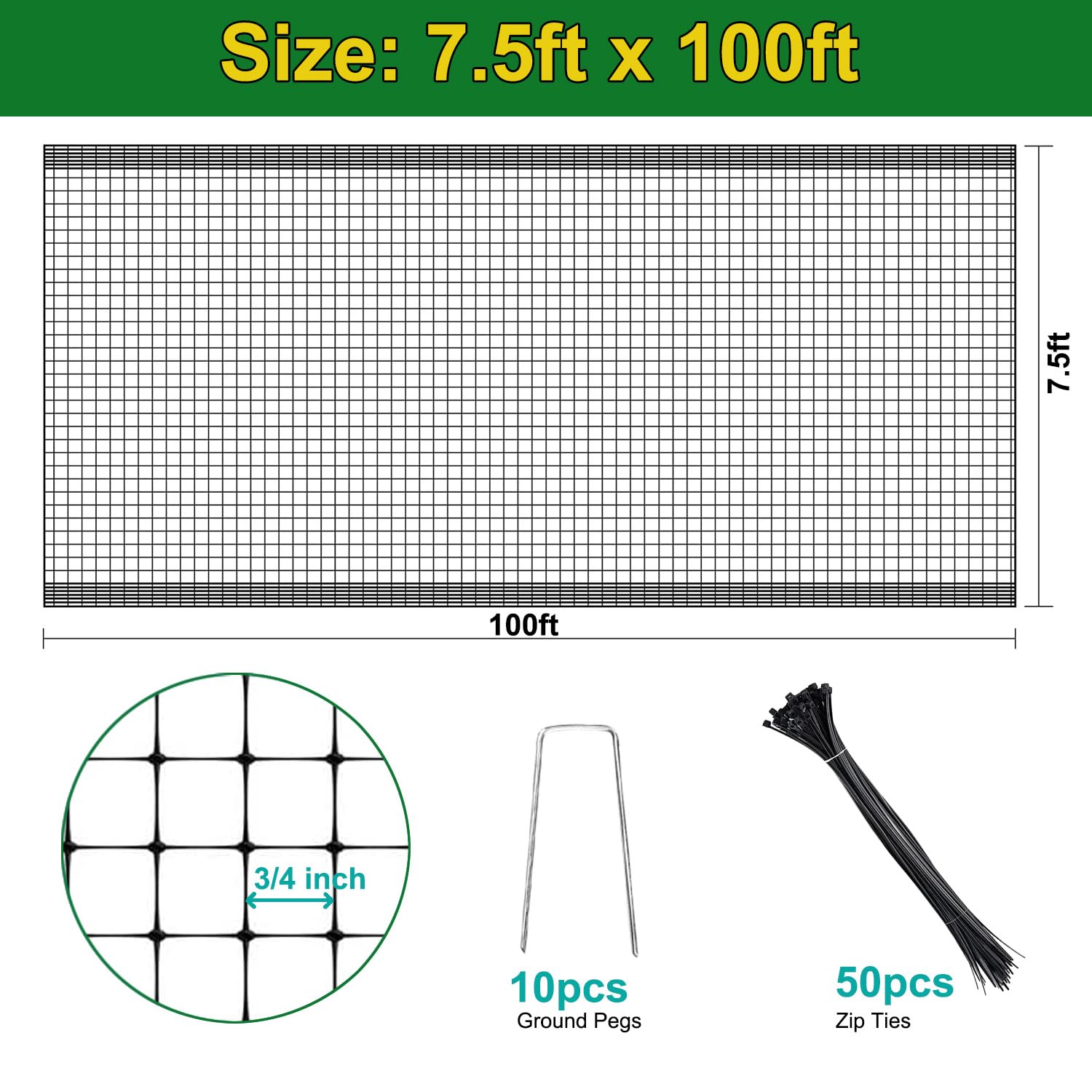 KLEWEE netting close-up shows fine 3/4 inch mesh for pest defense