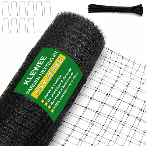 KLEWEE Bird Netting reusable garden barrier that can be repositioned