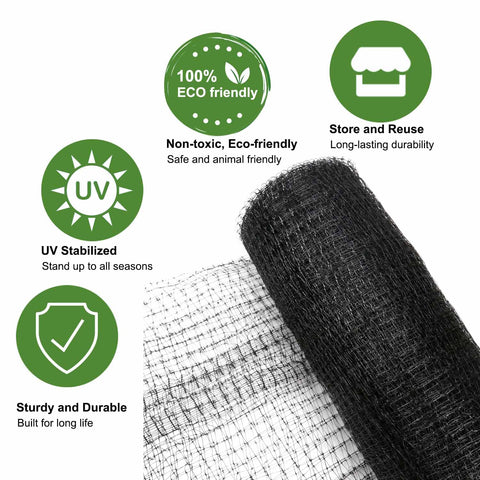 KLEWEE Bird Netting UV-stable material withstands outdoor weather
