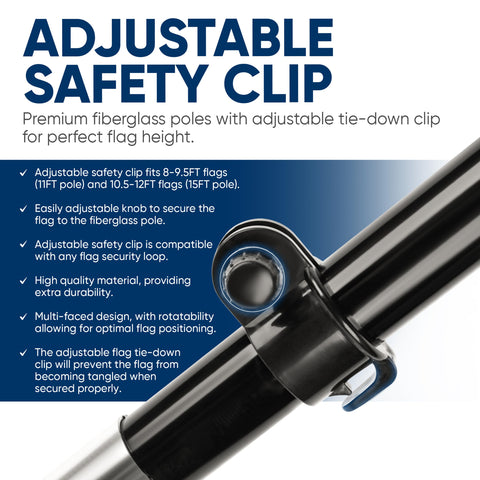KLEXORE & CO ground spikes rotatable for 360° visibility and stability.