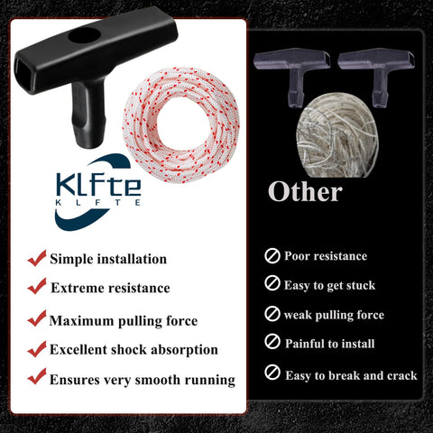 Klfte braided polyester rope offers high tensile strength for repeated starts