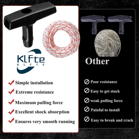 Klfte four replacement handles for palm-friendly grip during pulls