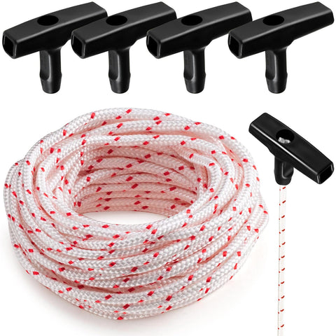 Klfte pull cord rope 40ft with 16-strand braid for reliable starts on lawn equipment