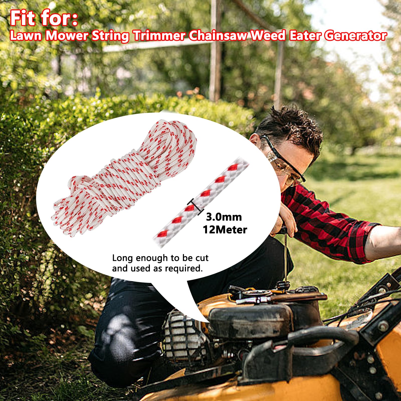 Klfte starter rope with durable tensile strength for repeated use.