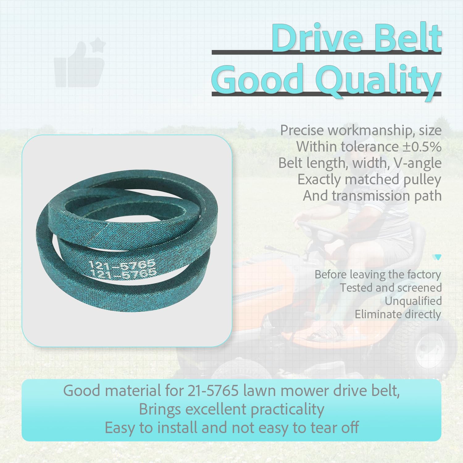 KLMHT blue wrapped molded belt close up for quick service visibility.