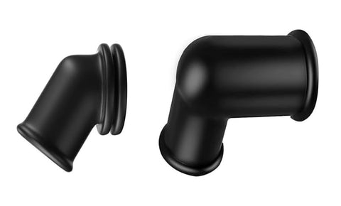 Package showing 90° and 45° grommets for versatile routing options.