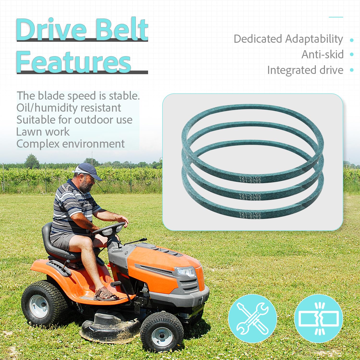 KLMHT two pack belt for Exmark Toro, replacement for 30 inch decks.