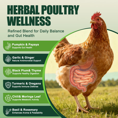 KLUORAN chickens-eating-feed palatable blend encourages normal appetite.