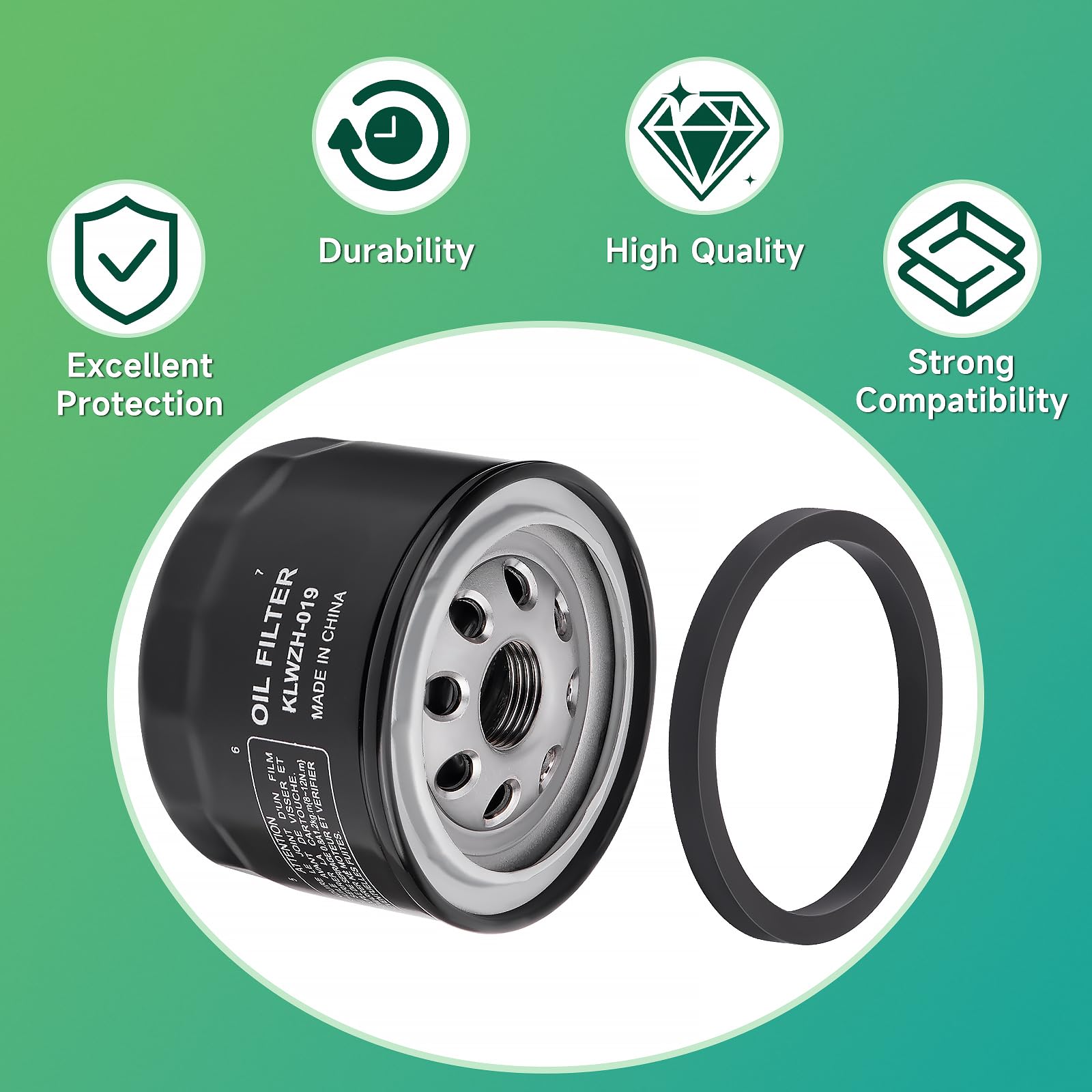 KLWZH oil filter gasket close-up illustrating secure seal and leak prevention