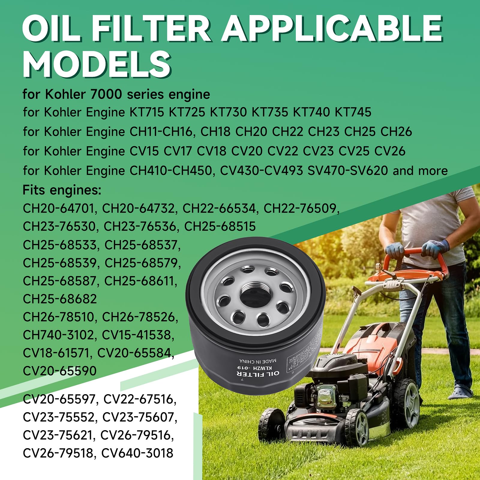 KLWZH oil filter packaging showing ready-to-install design for quick replacements