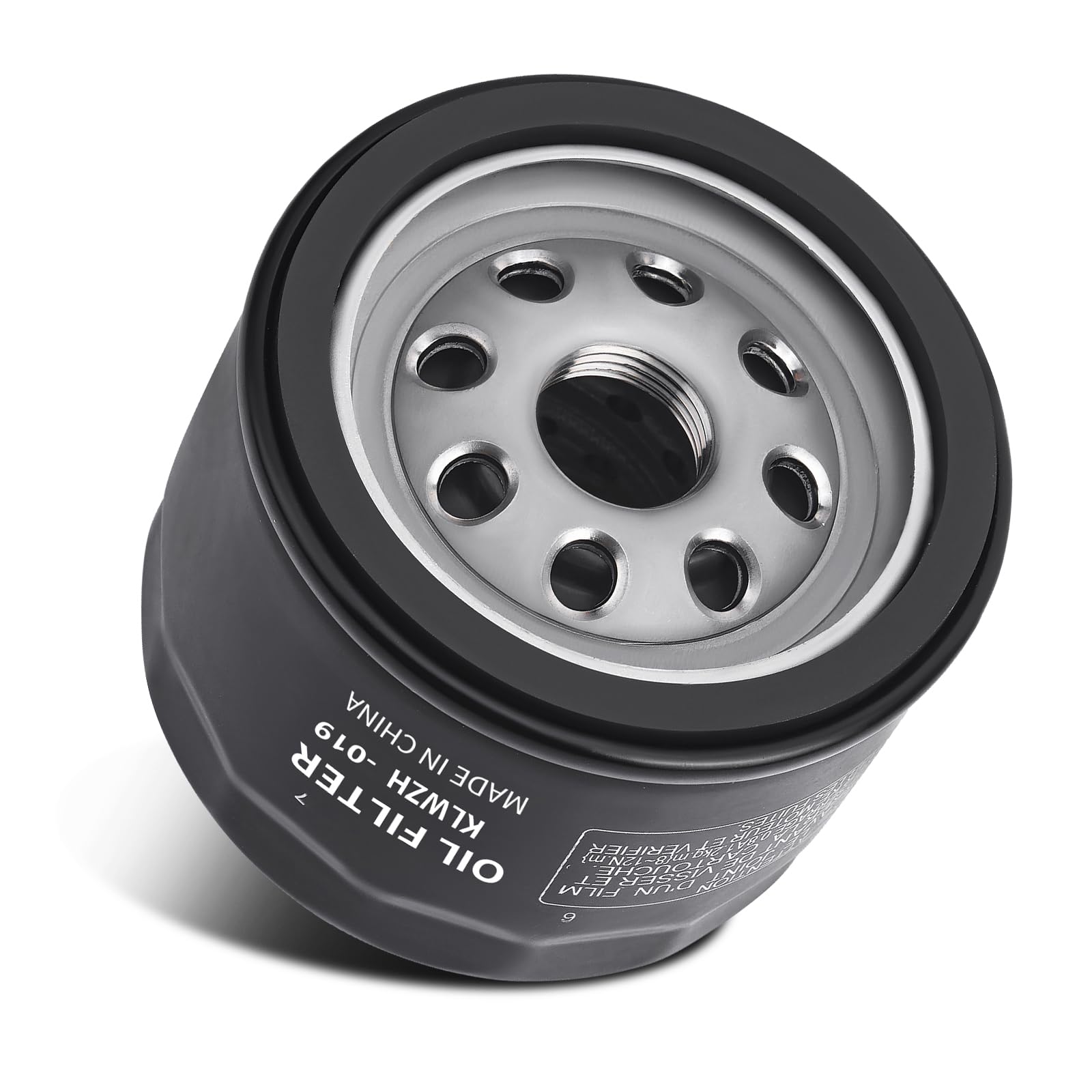 KLWZH oil filter side view showing rugged metal casing for durability