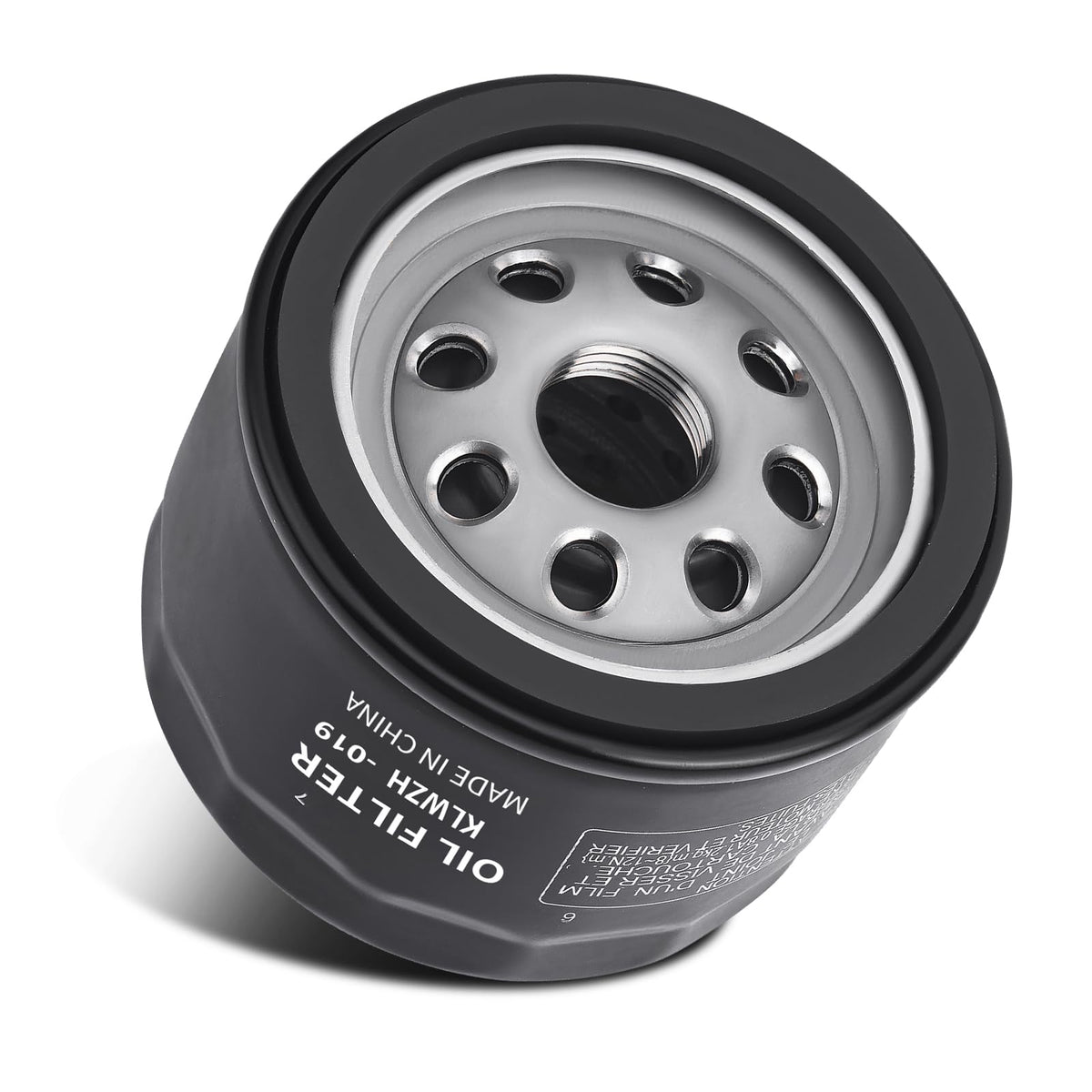 KLWZH oil filter side view showing rugged metal casing for durability