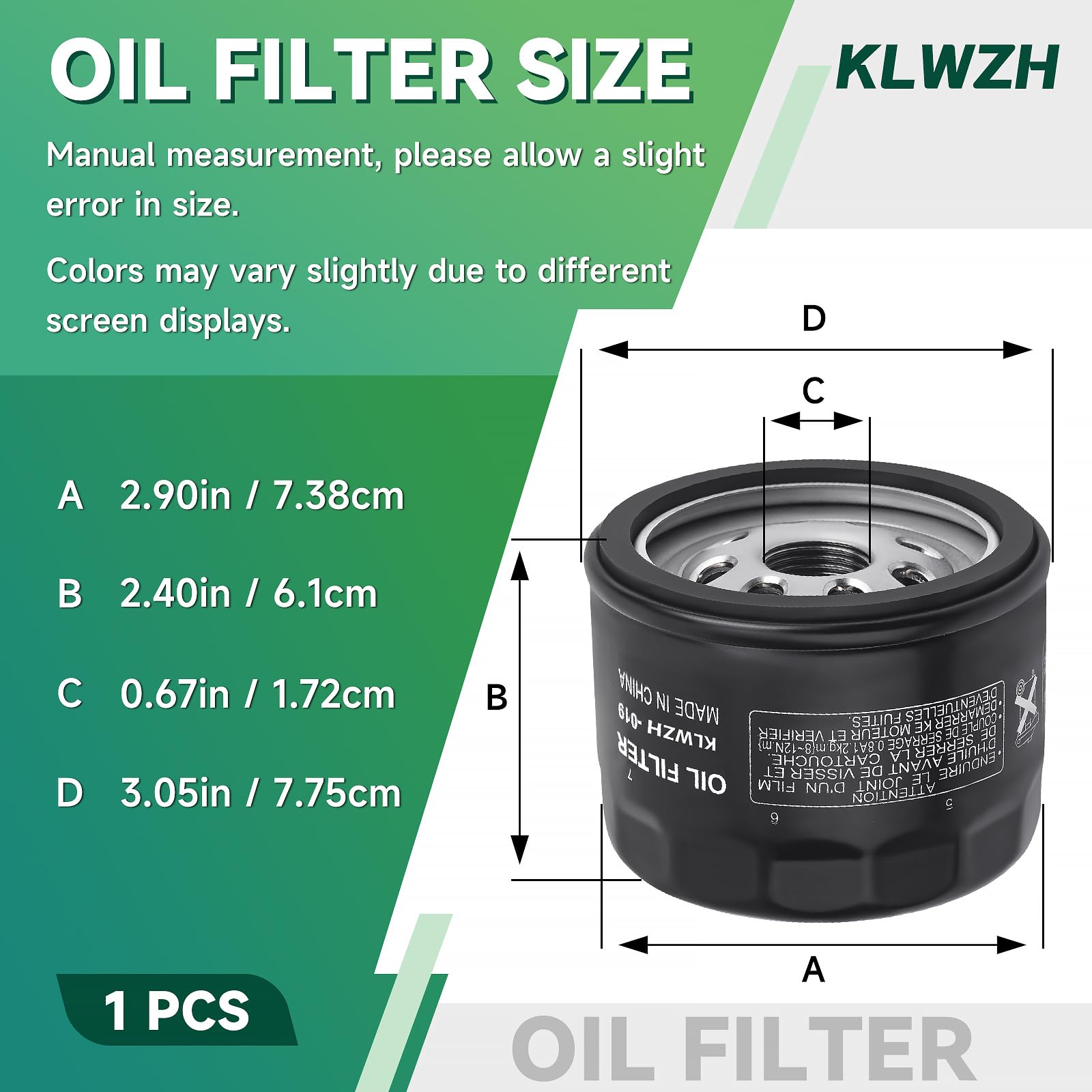 KLWZH oil filter top view with tight gasket seal to prevent leaks
