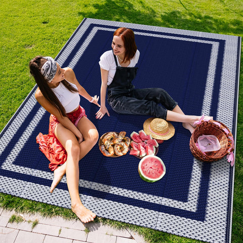 KMAT outdoor rug double-sided weave offers versatile style
