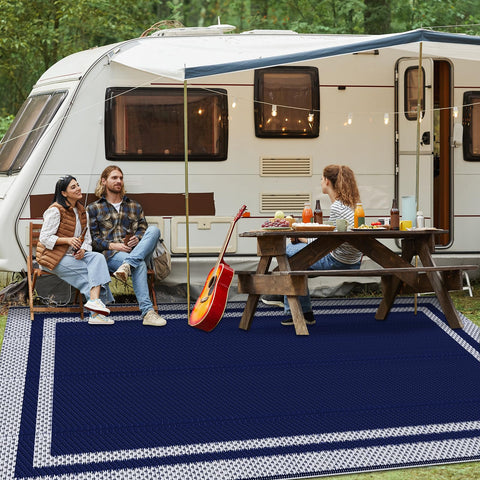 KMAT outdoor rug portable storage folds neatly when not used