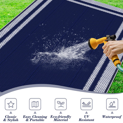 KMAT outdoor rug UV-stable design resists sun fading over time
