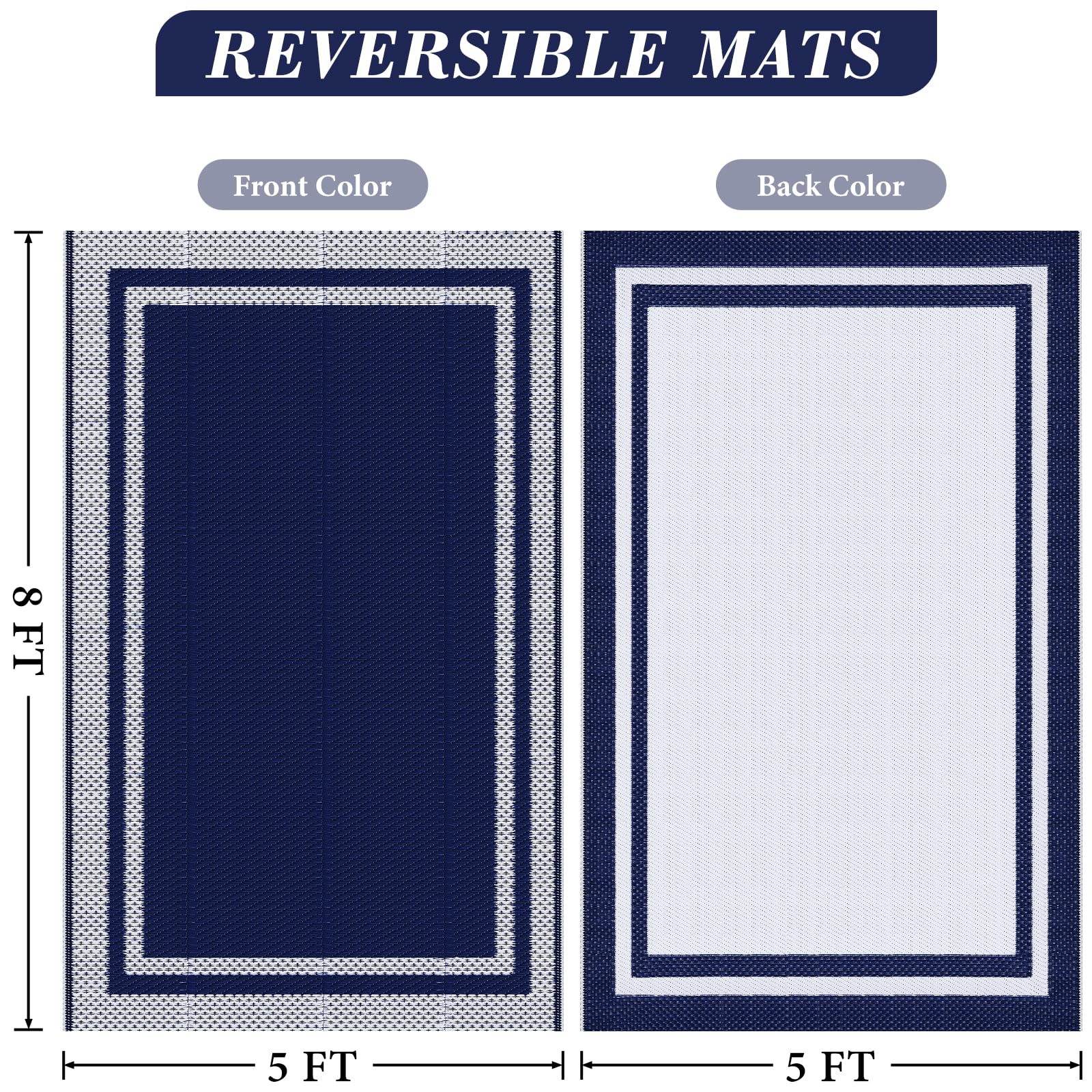 KMAT outdoor rug waterproof material protects surfaces and cleans easily