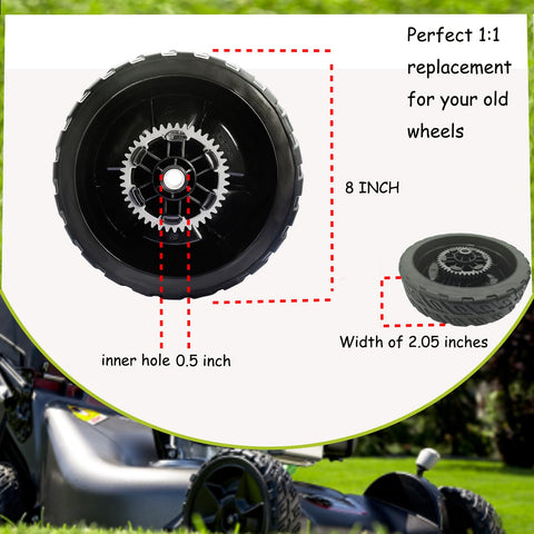 KMHGD rear wheel replacement for HRN216 delivers smooth rolling.