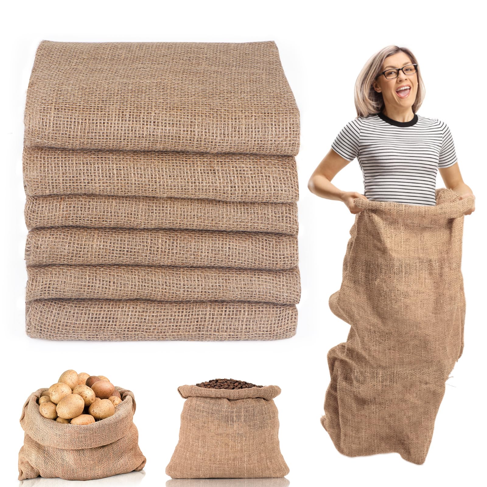 Kmise burlap sack field day setup, durable and reusable for all participants
