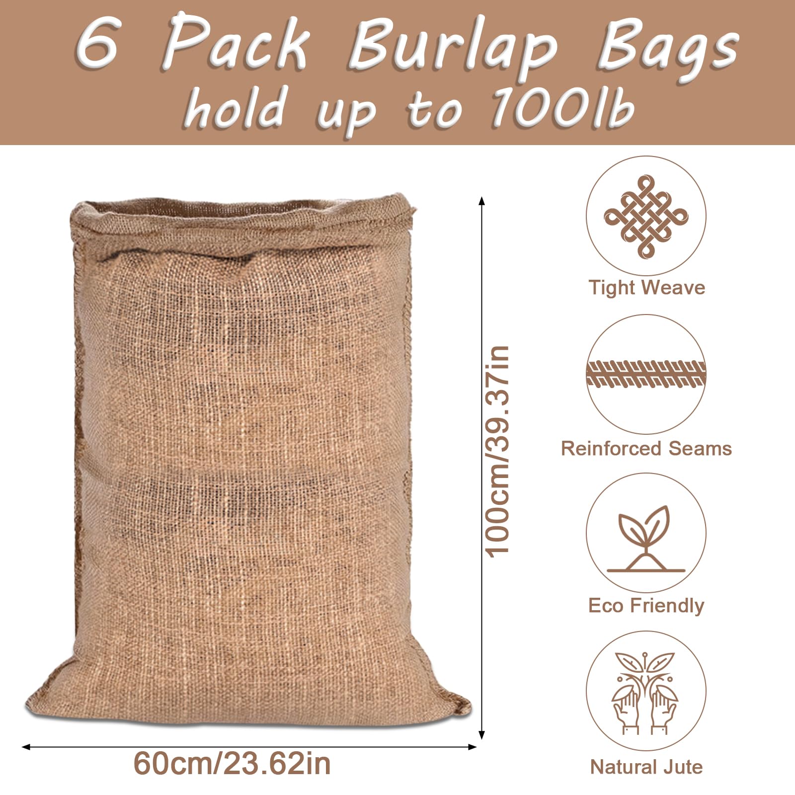 Kmise burlap sack with oversized opening for easy entry across ages