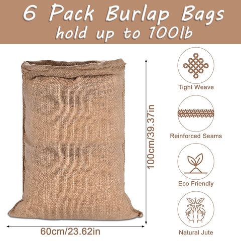 Kmise burlap sack with oversized opening for easy entry across ages