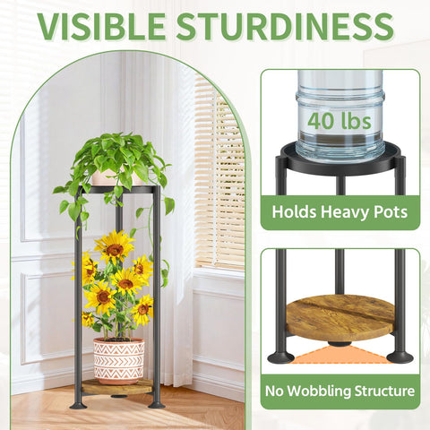 KMOTASUO 2-Tier Stand fits into narrow corner for vertical display.