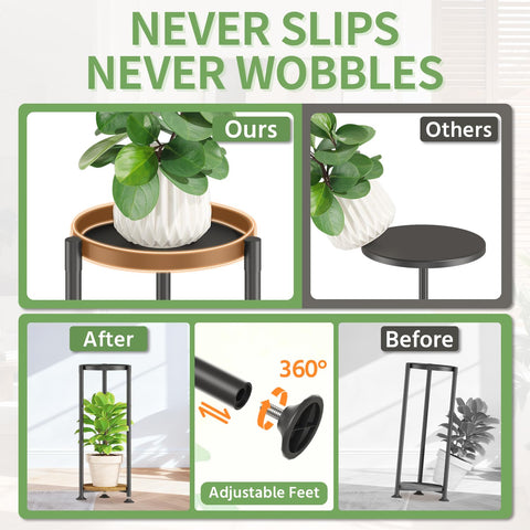 KMOTASUO 2-Tier Stand with triangle frame for sturdy support.